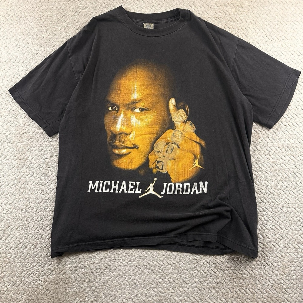 VTG Michael Jordan Six Championship 6 Rings Last Dance 90's Bulls T-Shirt